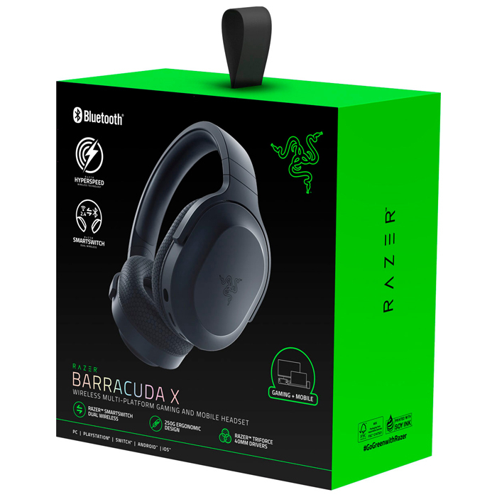 Razer Barracuda X Black RZ04-04430100-R3M1 7.1 Surround 2.4GHz/Bluetooth/3.5mm Mikrofonlu Siyah Kablosuz Gaming (Oyuncu) Kulaklık