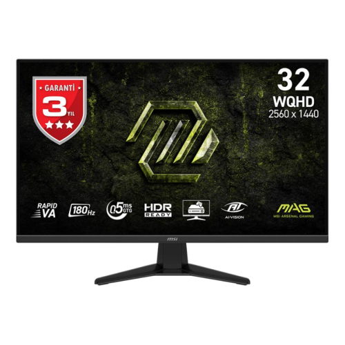MSI MAG 325QF E18V 31.5″ 180Hz 0.5ms 2560x1440 (WQHD) 16:9 Flat Rapid VA Adaptive-Sync Gaming Monitor