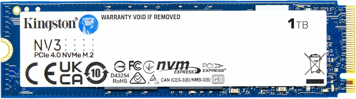 Kingston NV3 SNV3S/1000G 1TB 6000/4000MB/s Gen 4x4 NVMe SSD Disk