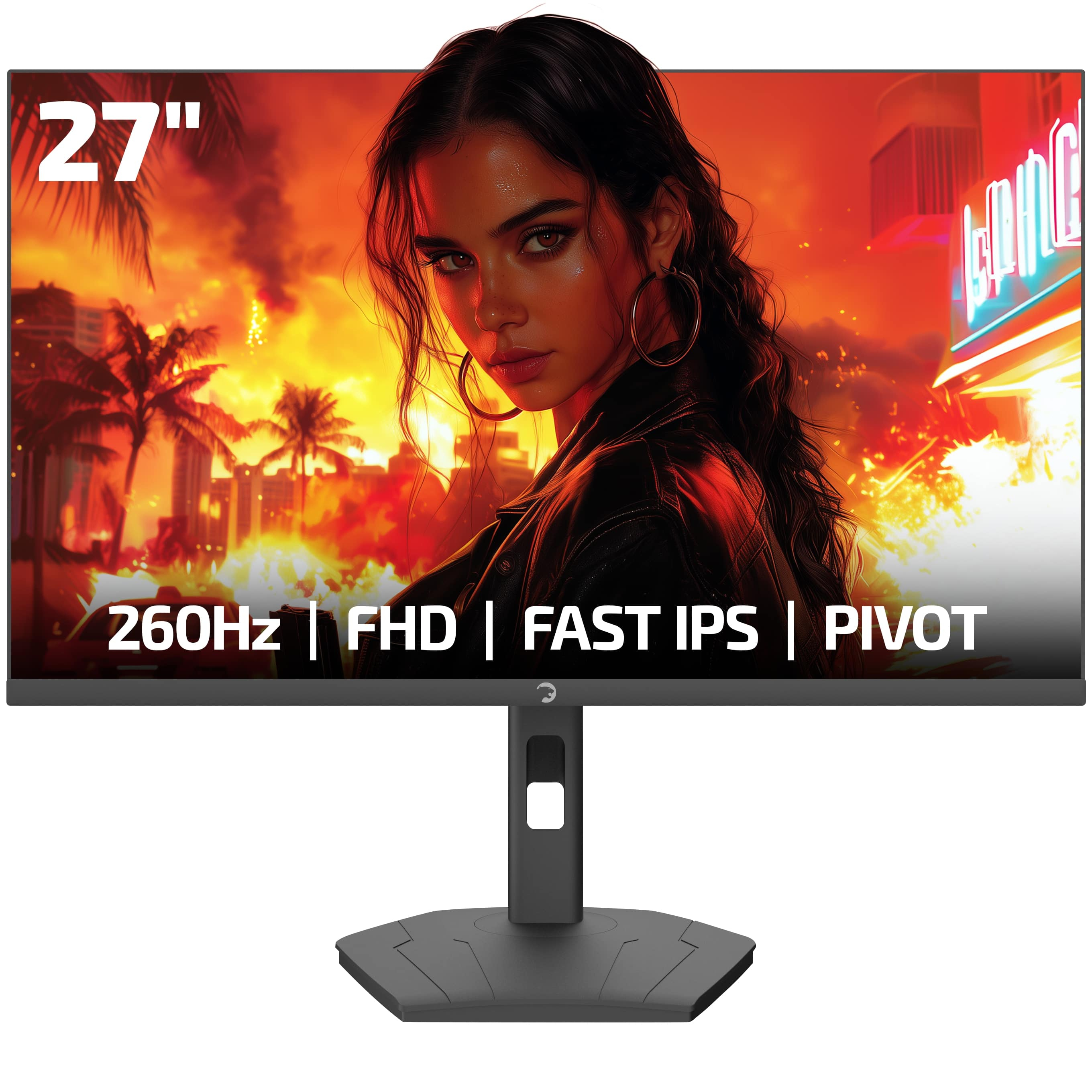 GamePower Lunis L60 27″ 260Hz 0.5Ms Fast IPS FHD RGB Pivot Gaming Monitör (Sıfır Ölü Piksel Garantili)