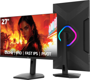 GamePower Lunis L60 27″ 260Hz 0.5Ms Fast IPS FHD RGB Pivot Gaming Monitör (Sıfır Ölü Piksel Garantili)