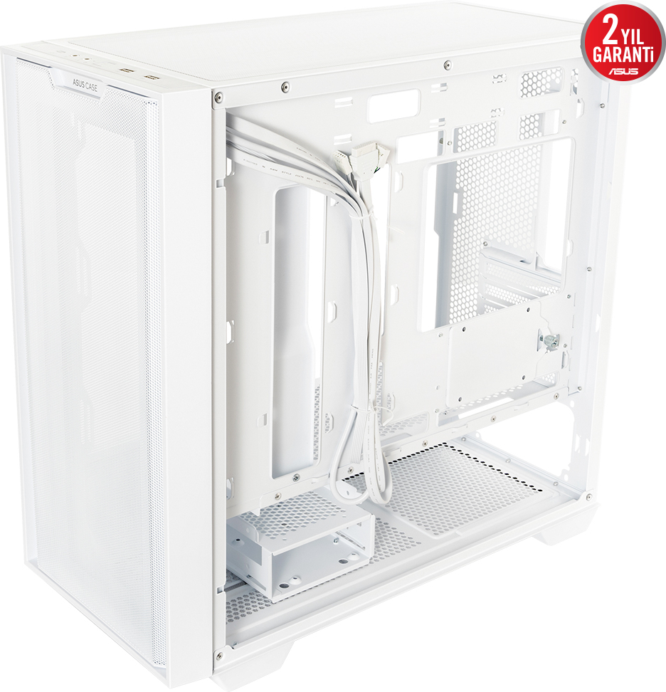 ASUS A21 Plus ARGB Temperli Cam USB 3.2 mATX Mesh Beyaz Mid Tower Gaming Kasa