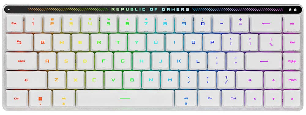 ASUS ROG Falchion RX Low Profile Red Switch RGB Kablosuz TR Mekanik Beyaz Gaming Klavye