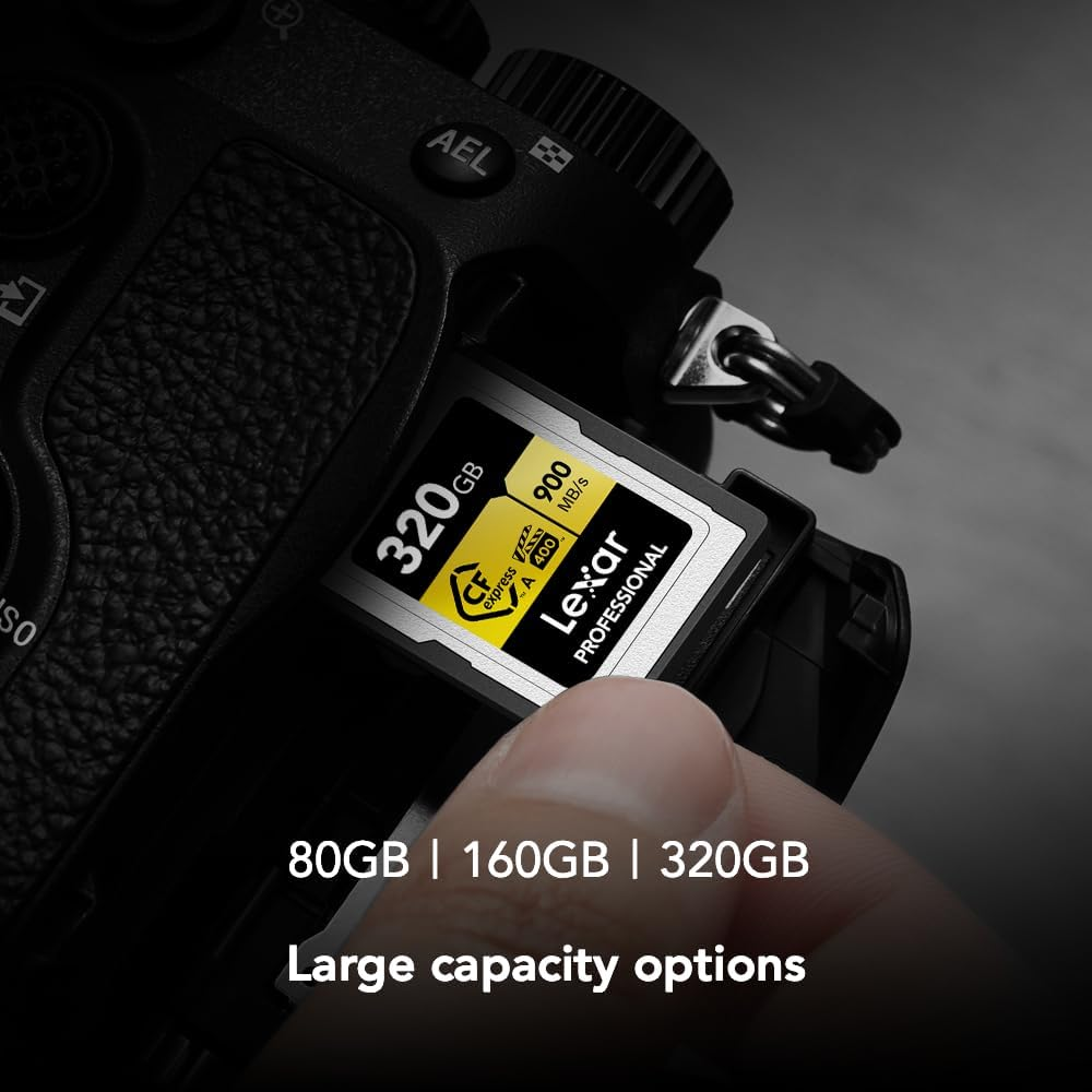 Lexar 320GB LCAGOLD320G-RNENG CF-EXP Professional Gold Serie 900/ 800MB/s  Hafıza Kartı