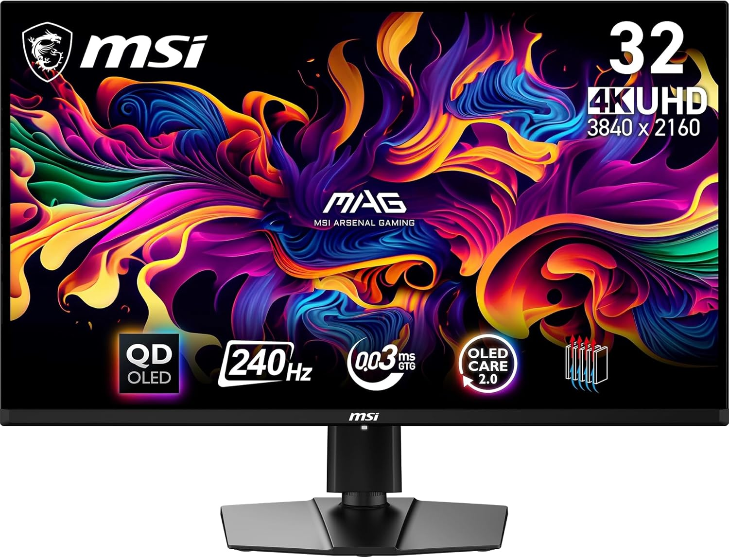 MSI MAG 321UPX QD-OLED 31.5″ 0.03ms 240Hz UHD QD-OLED Adaptive-Sync Gaming (Oyuncu) Monitör