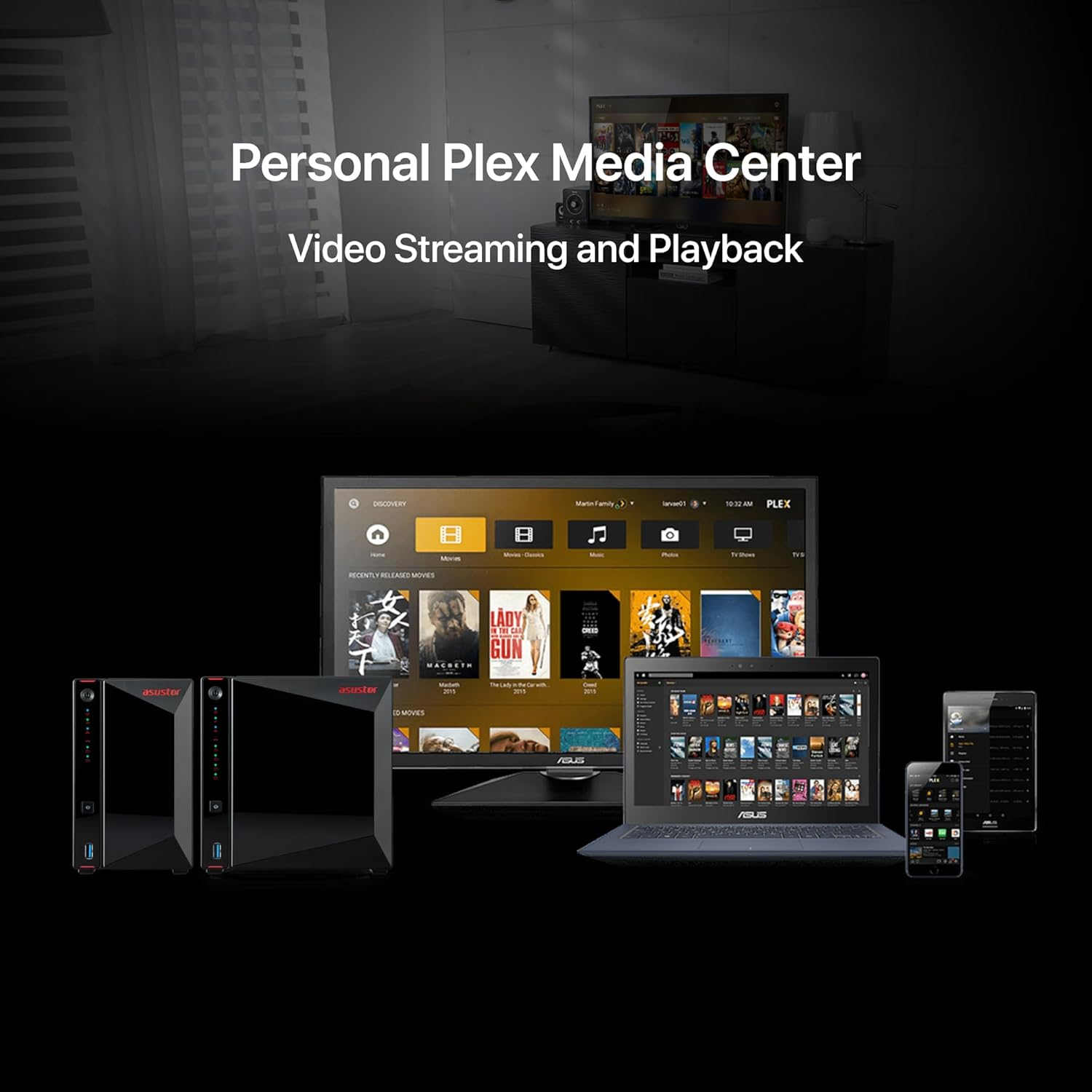 Asustor AS5404T 4 Yuvalı (4x22TB Desteği) 4GB DDR4 2.5GBE Nas Depolama Ünitesi