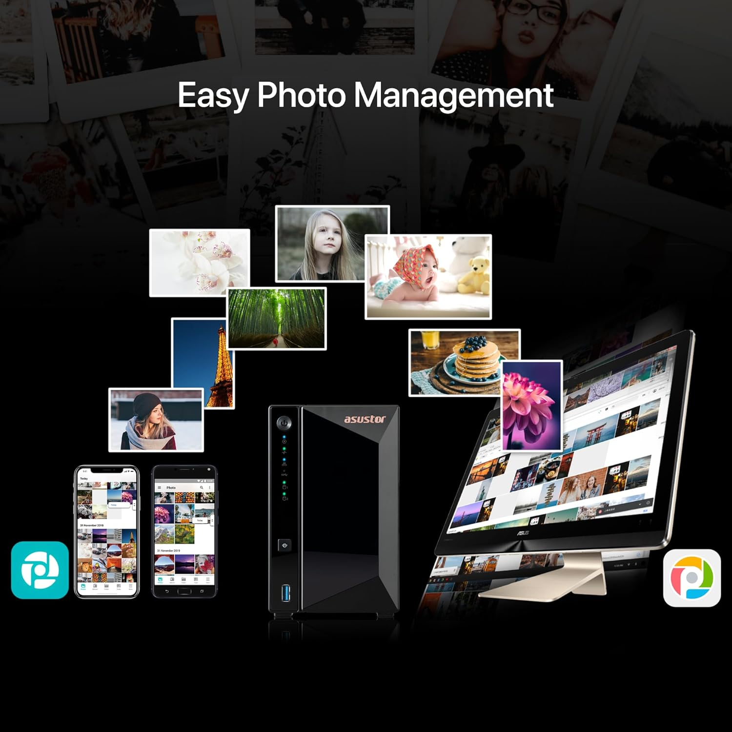 Asustor AS3302T Realtek RTD1296 2 Yuvalı (2x18TB Desteği) 2GB DDR4 2.5GBE Nas Depolama Ünitesi