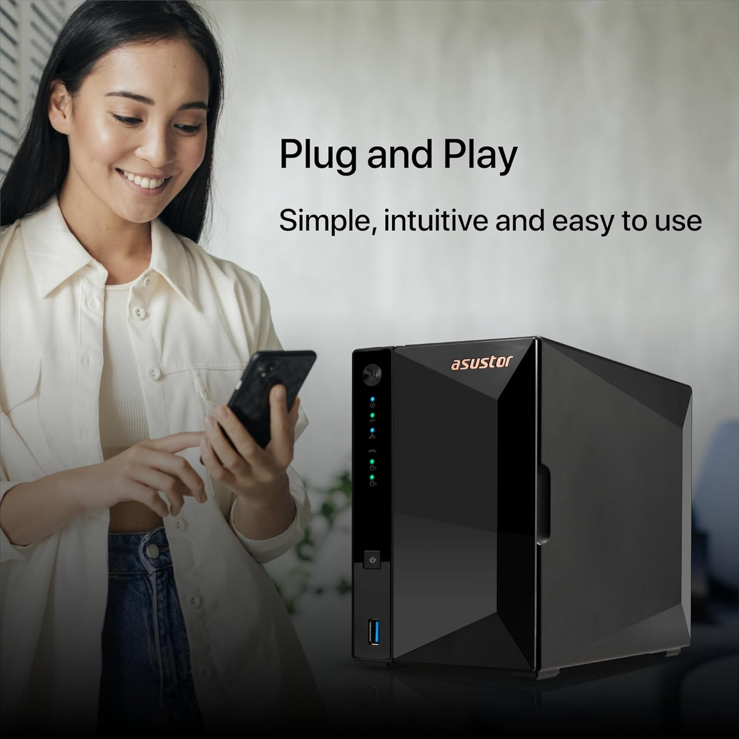 Asustor AS3302T Realtek RTD1296 2 Yuvalı (2x18TB Desteği) 2GB DDR4 2.5GBE Nas Depolama Ünitesi