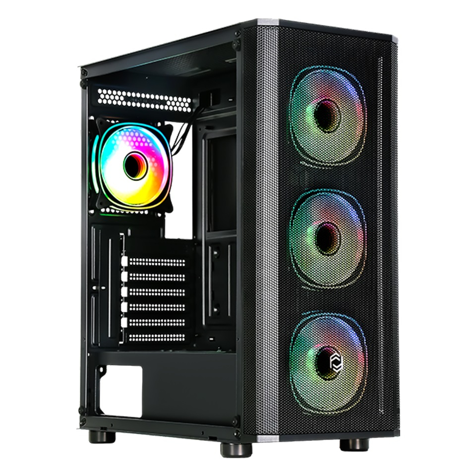 Frisby CM-105 650W 80+ 4xARGB FAN Mid Tower Siyah Gaming Kasa