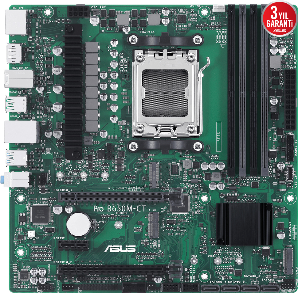 ASUS PRO B650M-CT-CSM AMD B650 mATX Anakart