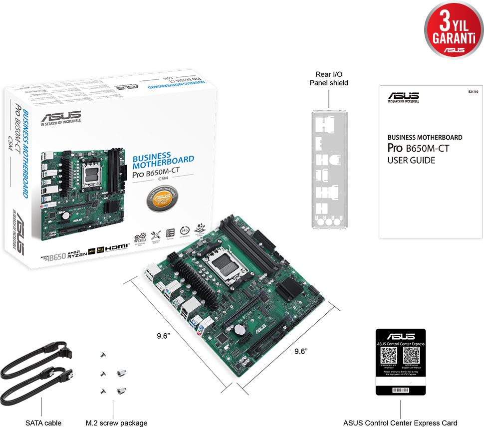 ASUS PRO B650M-CT-CSM AMD B650 mATX Anakart