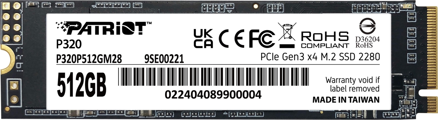 Patriot P320 512GB 3000/2200MB/s NVMe M.2 SSD