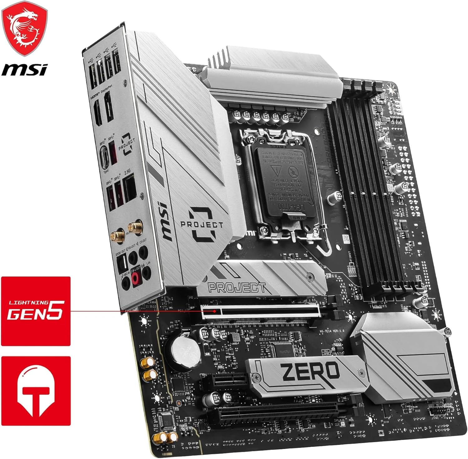 MSI B760M Project Zero Intel LGA1700 DDR5 mATx  Anakart