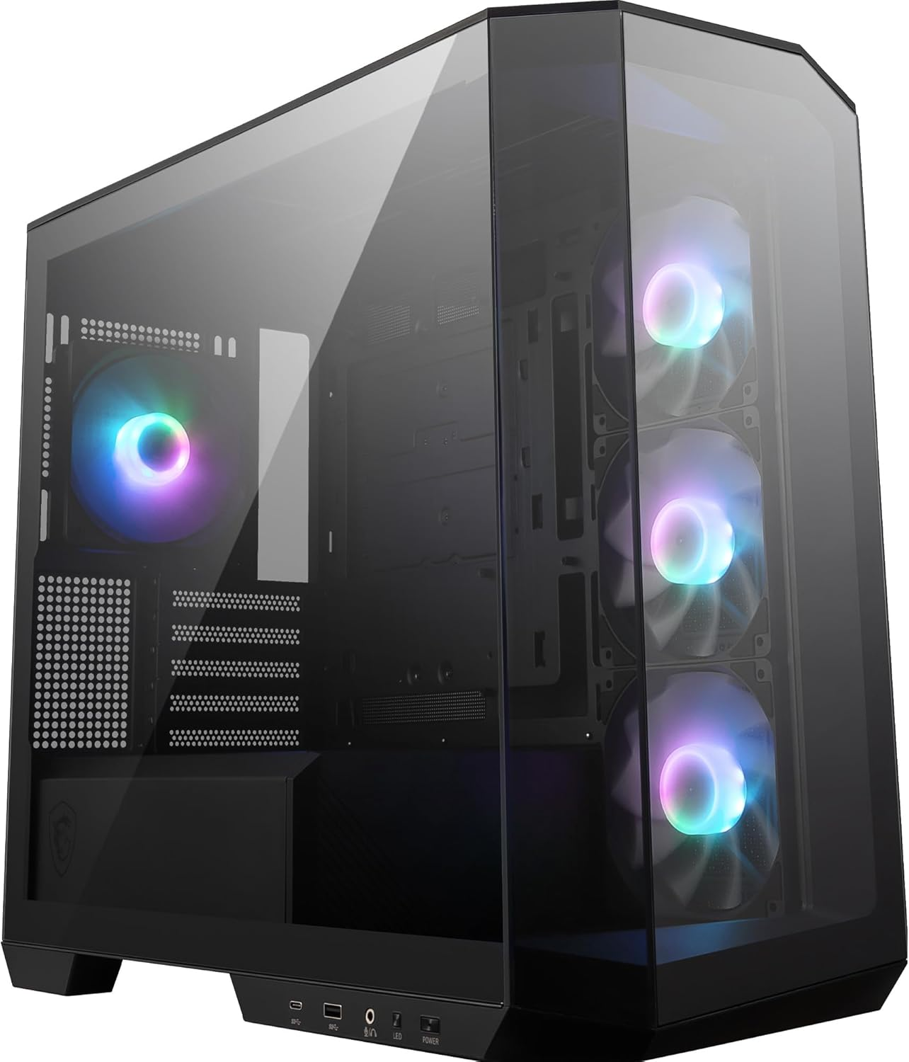 MSI MAG PANO M100R PZ Black 4x120mm ARGB Fan USB 3.2 Micro-ATX Tower Gaming (Oyuncu) Kasa