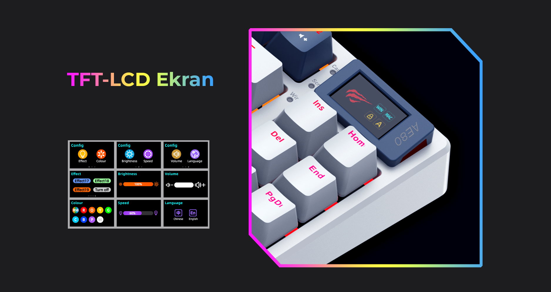 Havit Gamenote KB884L RGB Gaming Mekanik Klavye