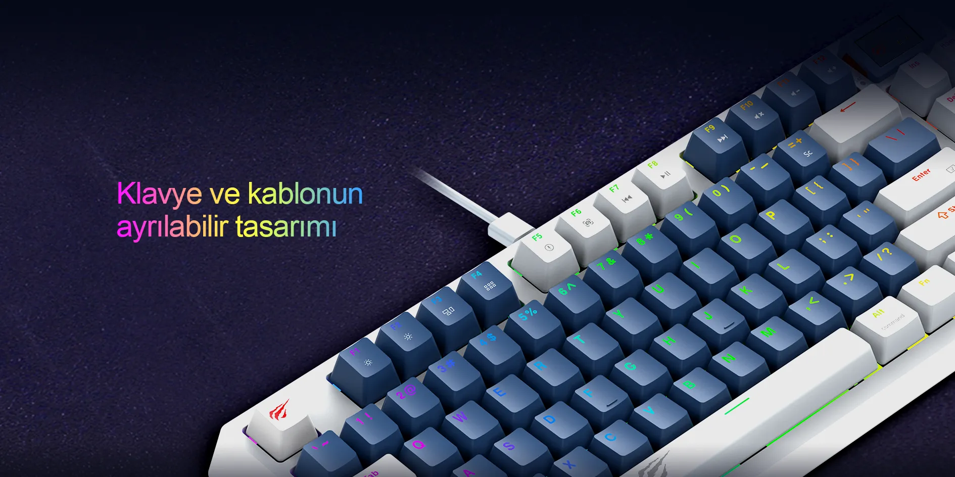 Havit Gamenote KB884L RGB Gaming Mekanik Klavye