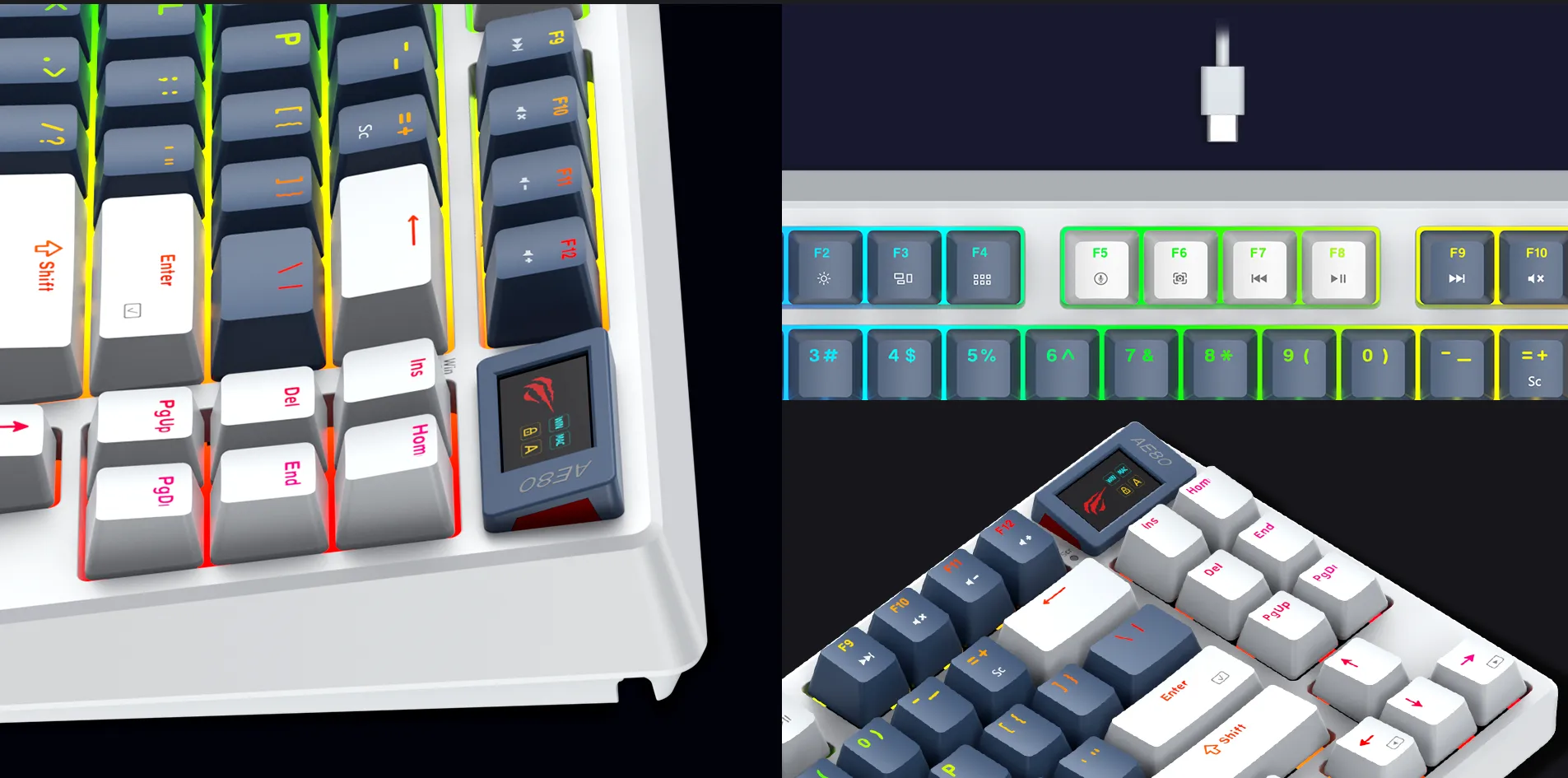 Havit Gamenote KB884L RGB Gaming Mekanik Klavye