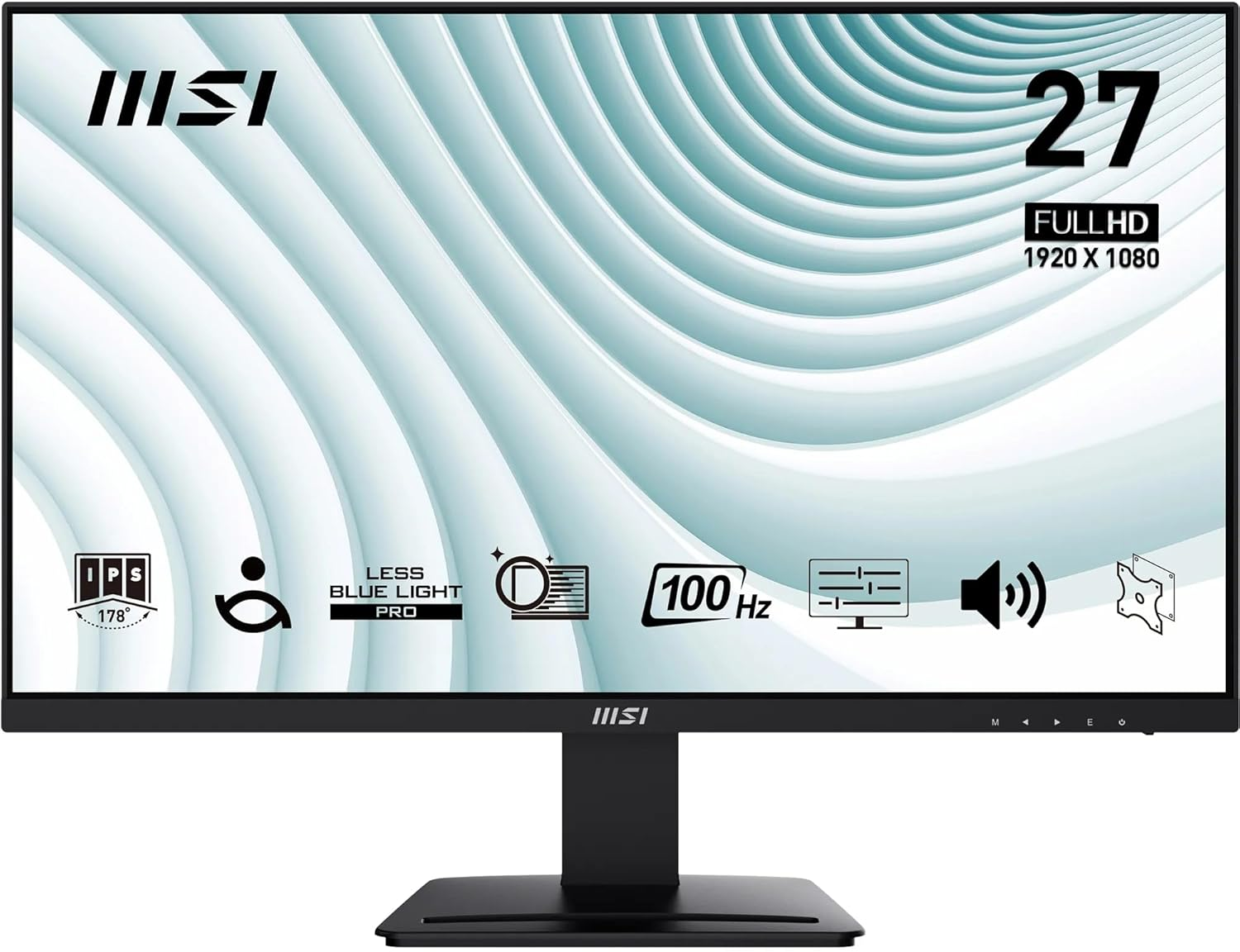 MSI Pro MP273A 27″ 100Hz 1Ms 1920x1080 IPS  Anti-Glare Full HD Monitör