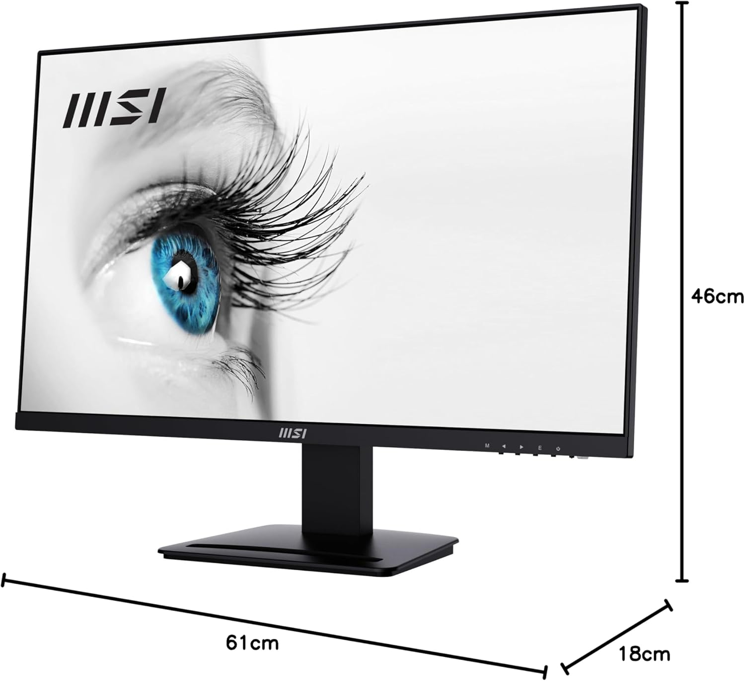 MSI Pro MP273A 27″ 100Hz 1Ms 1920x1080 IPS  Anti-Glare Full HD Monitör