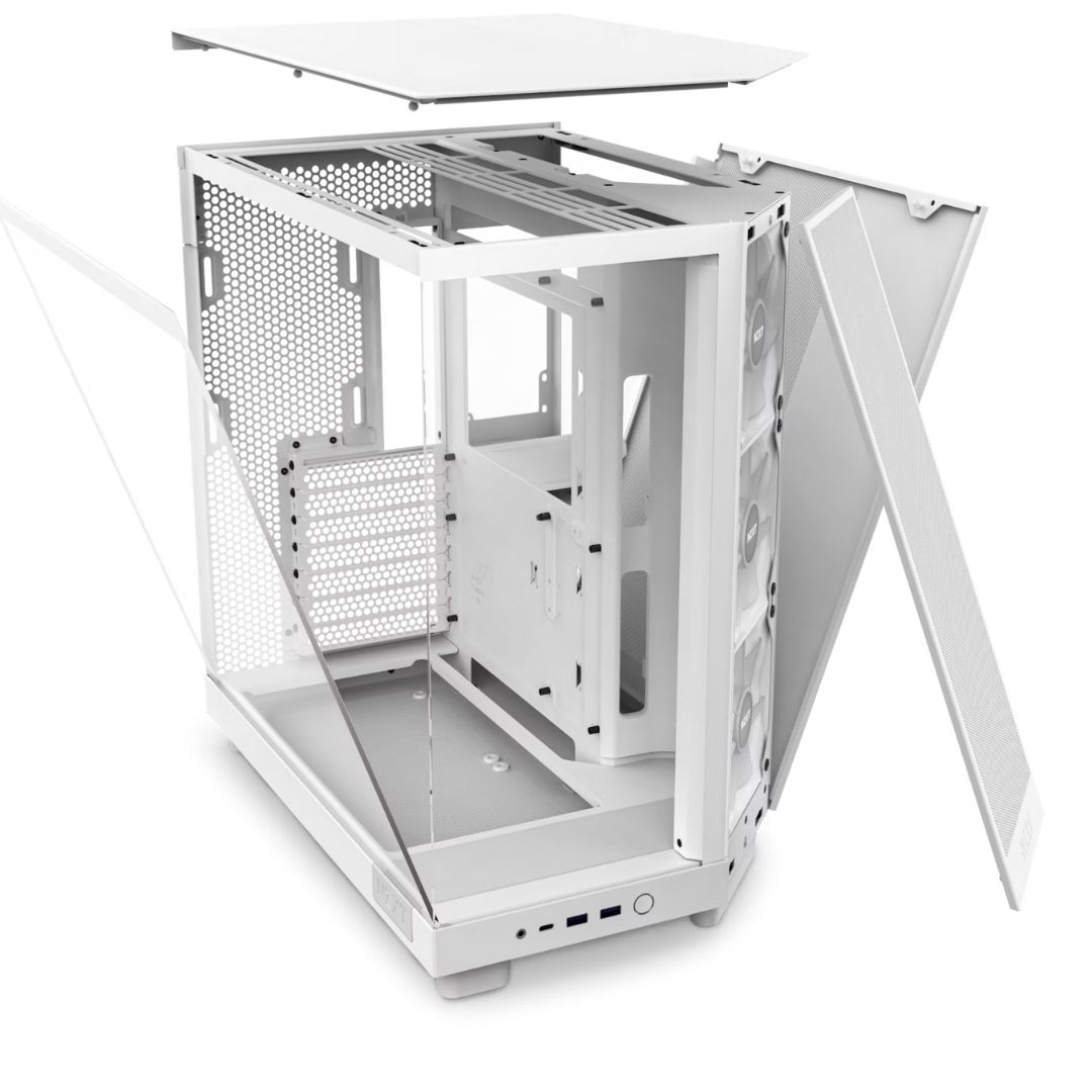 NZXT H Series H6 Flow RGB CC-H61FW-R1 Beyaz ATX Mid Tower Gaming Kasa