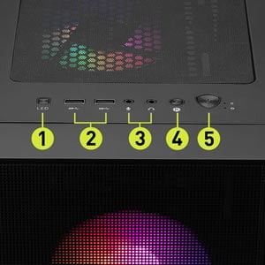 MSI MAG Forge M120A Airflow 6x120mm Auto RGB Fan USB 3.2 Micro-ATX Tower Gaming (Oyuncu) Kasa