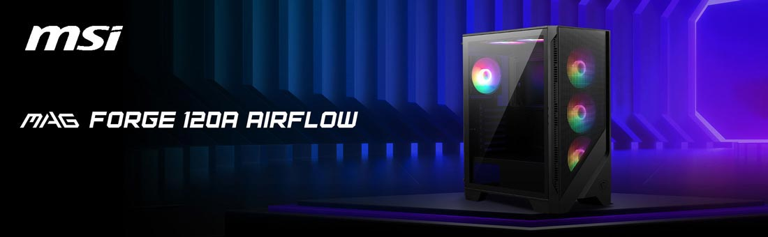 MSI MAG Forge M120A Airflow 6x120mm Auto RGB Fan USB 3.2 Micro-ATX Tower Gaming (Oyuncu) Kasa