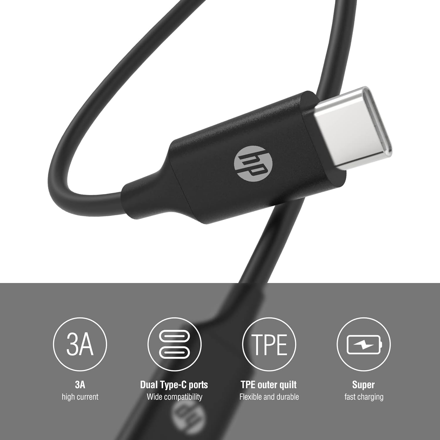 HP DHC-TC107-3M USB3.1 Type-C To Type-C Hızlı Şarj Kablosu