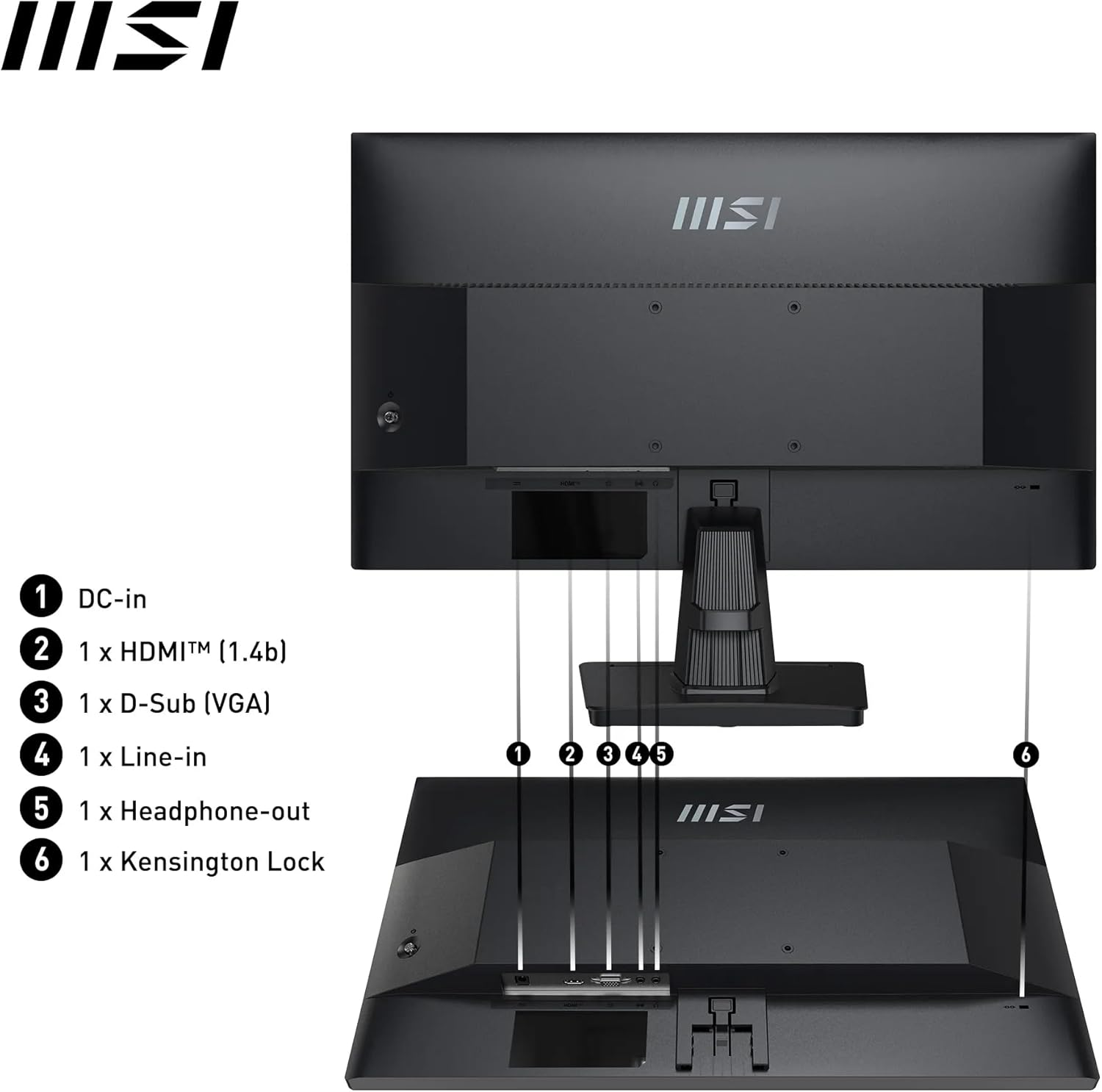 MSI Pro MP251 24.5″ 1920x1080 1ms 100Hz IPS Anti-Glare Full HD Monitör