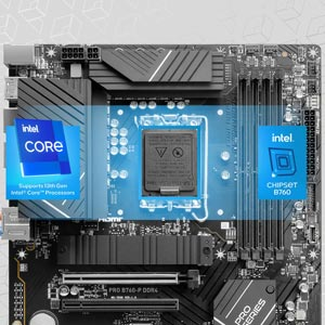 MSI PRO B760-P DDR4 II Intel B760 Soket 1700 DDR4 5333(OC) ATX Gaming (Oyuncu) Anakart