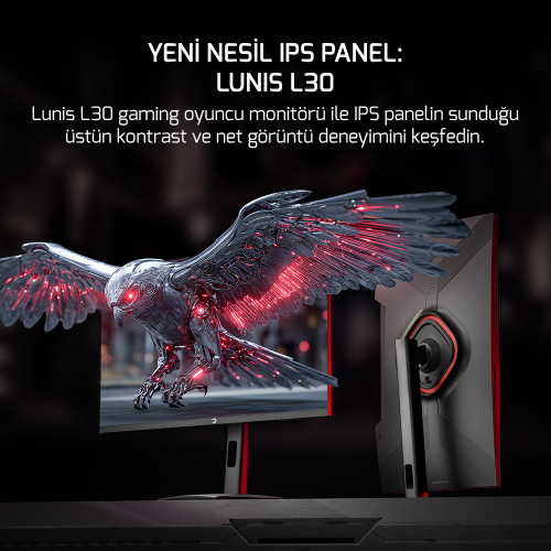GamePower Lunis L30 27″ 165Hz 1Ms IPS FHD Pivot Gaming Monitör (Sıfır Ölü Piksel Garantili)