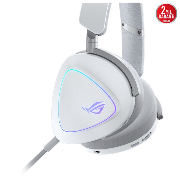 Asus ROG Delta II Beyaz RGB 7.1 Kablolu/Kablosuz Kulak Üstü Oyuncu Kulaklığı