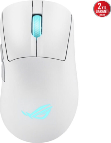 Asus ROG Keris II Origin Beyaz Şarjlı Makrolu Optik Kablolu/Kablosuz Oyuncu Mouse