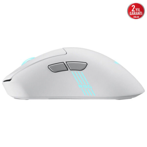 Asus ROG Keris II Origin Beyaz Şarjlı Makrolu Optik Kablolu/Kablosuz Oyuncu Mouse