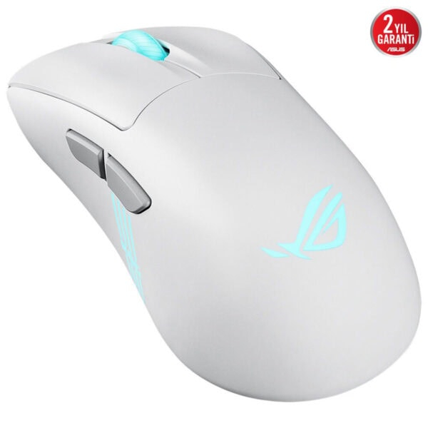 Asus ROG Keris II Origin Beyaz Şarjlı Makrolu Optik Kablolu/Kablosuz Oyuncu Mouse