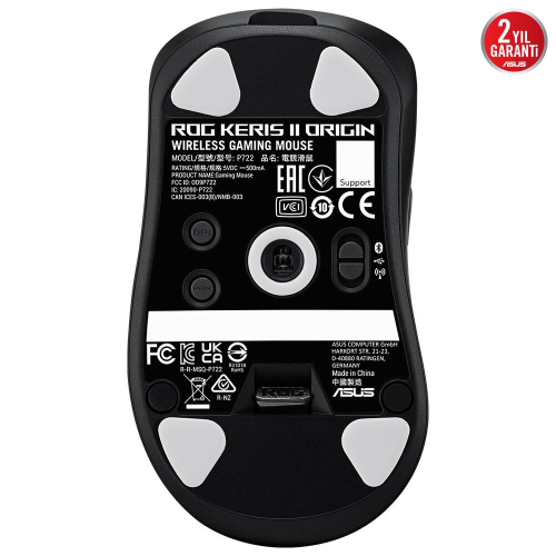 Asus ROG Keris II Origin Siyah Şarjlı Makrolu Optik Kablolu/Kablosuz Oyuncu Mouse