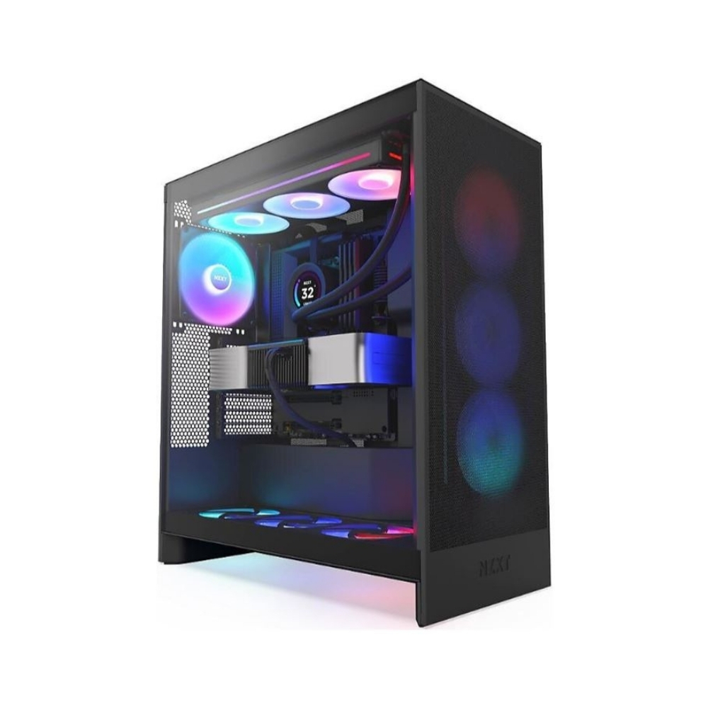 NZXT H Series H7 Flow (2024) RGB CM-H72FB-R1 ATX Siyah Mid Tower Gaming Kasa