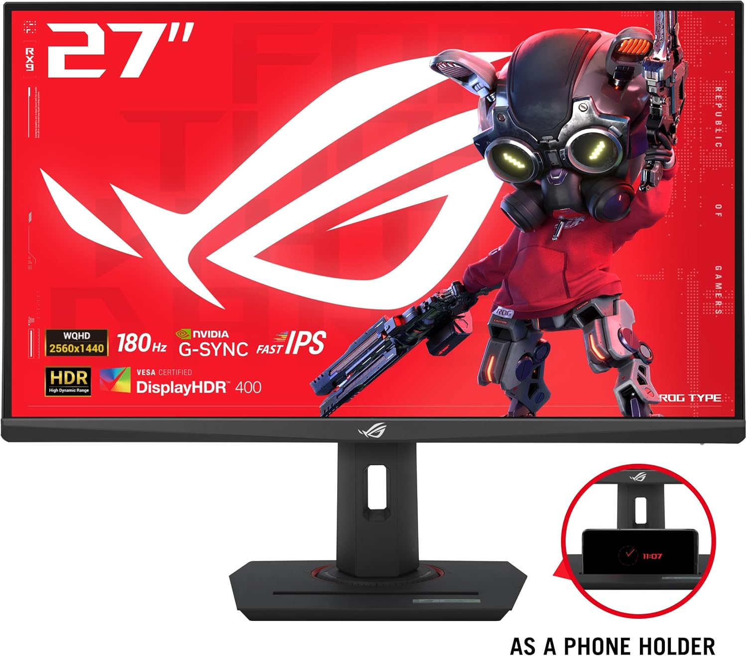 ASUS ROG Strix XG27ACS 27″ 180Hz 1ms QHD Adaptive Sync Fast IPS Gaming (Oyuncu)  Monitör