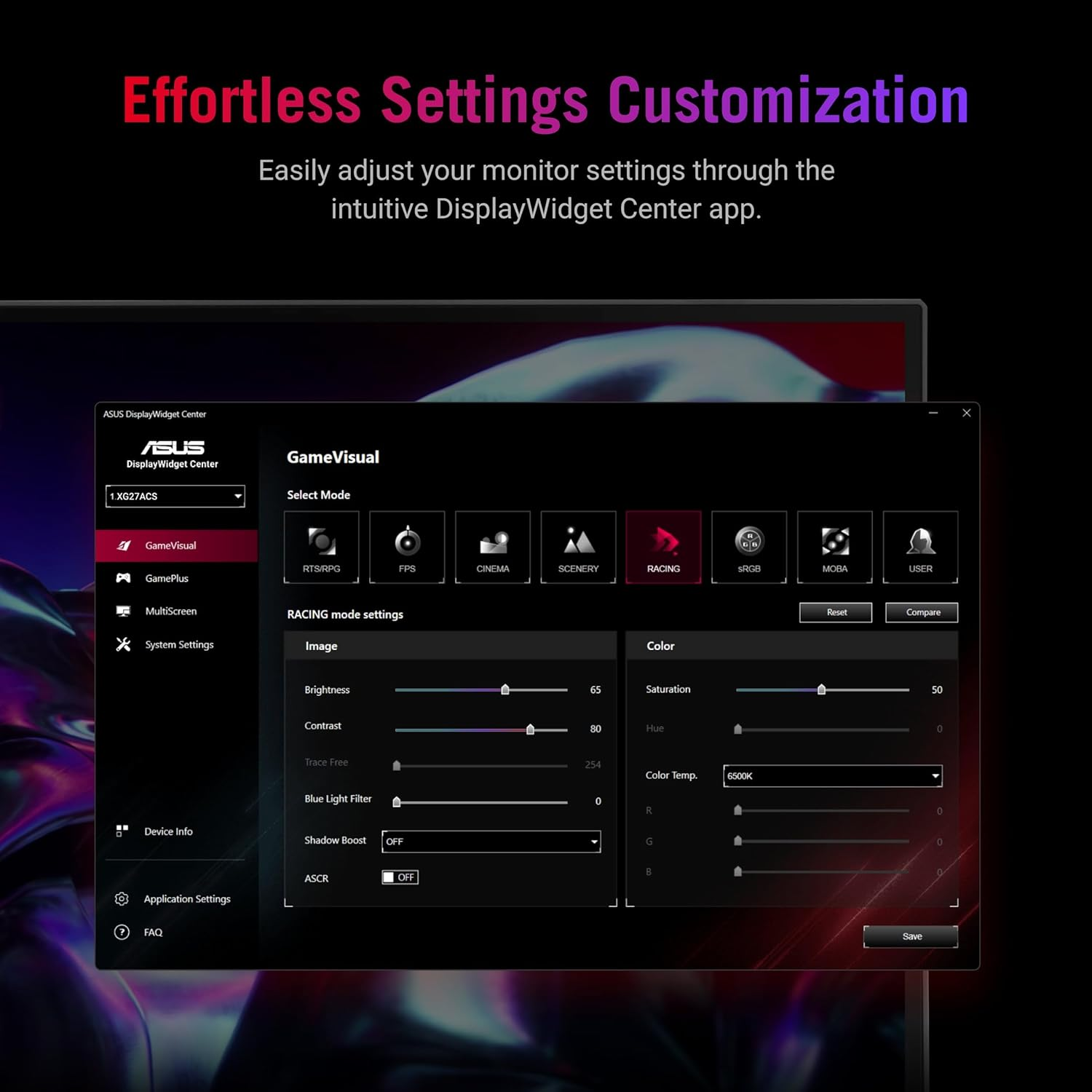ASUS ROG Strix XG27ACS 27″ 180Hz 1ms QHD Adaptive Sync Fast IPS Gaming (Oyuncu)  Monitör