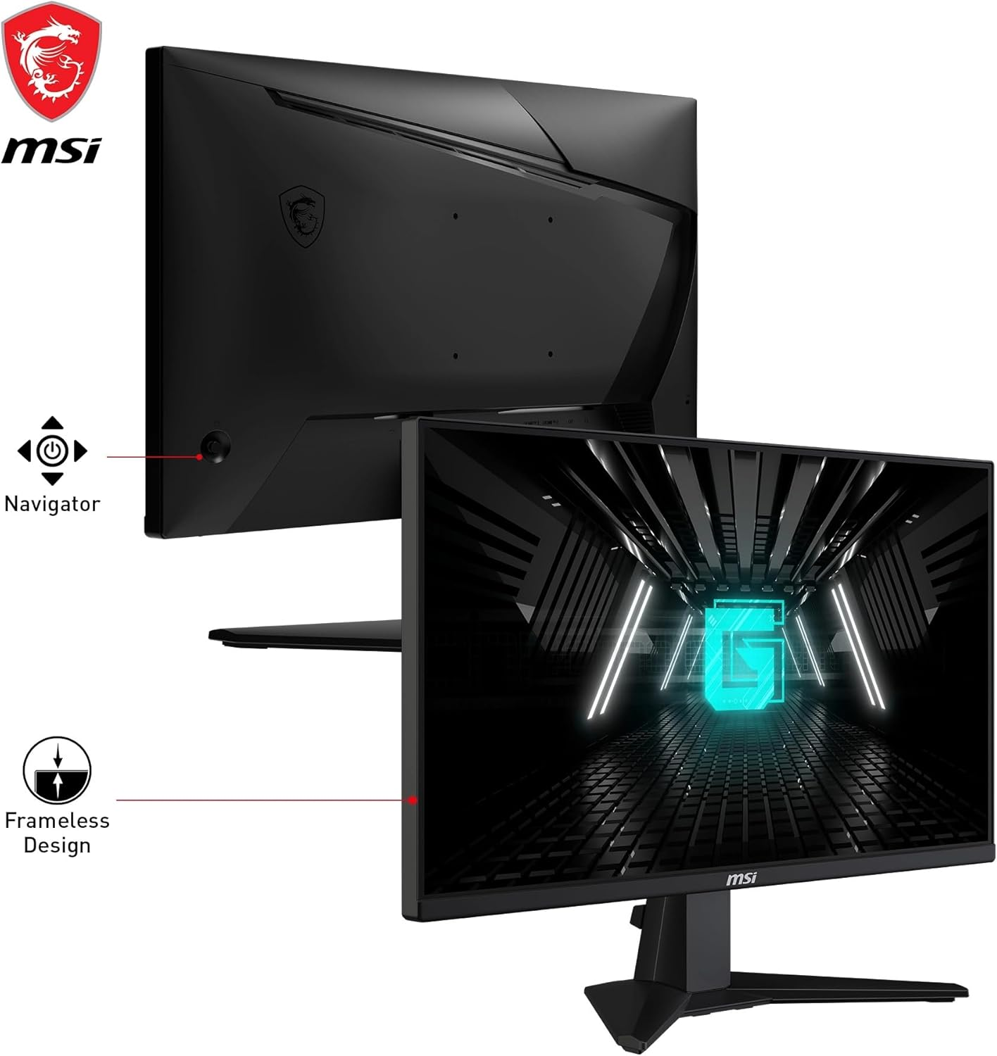 MSI 24.5″ G255F 1920x1080 (FHD) 16:9 FLAT RAPID IPS 180HZ 1MS FreeSync Gaming Monitör  