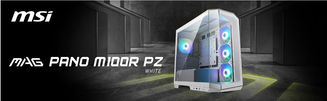 MSI MAG PANO M100R PZ White 4x120mm ARGB Fan USB 3.2 Micro-ATX Tower Gaming (Oyuncu) Kasa
