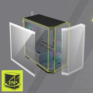 MSI MAG PANO M100R PZ White 4x120mm ARGB Fan USB 3.2 Micro-ATX Tower Gaming (Oyuncu) Kasa