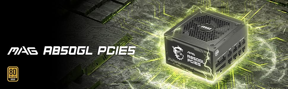 MSI MAG A850GL PCIE5 White 850W 80+ Gold Full Modüler Power Supply