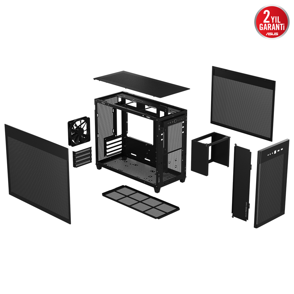 ASUS Prime AP201 Siyah Micro-ATX Small Tower Kasa