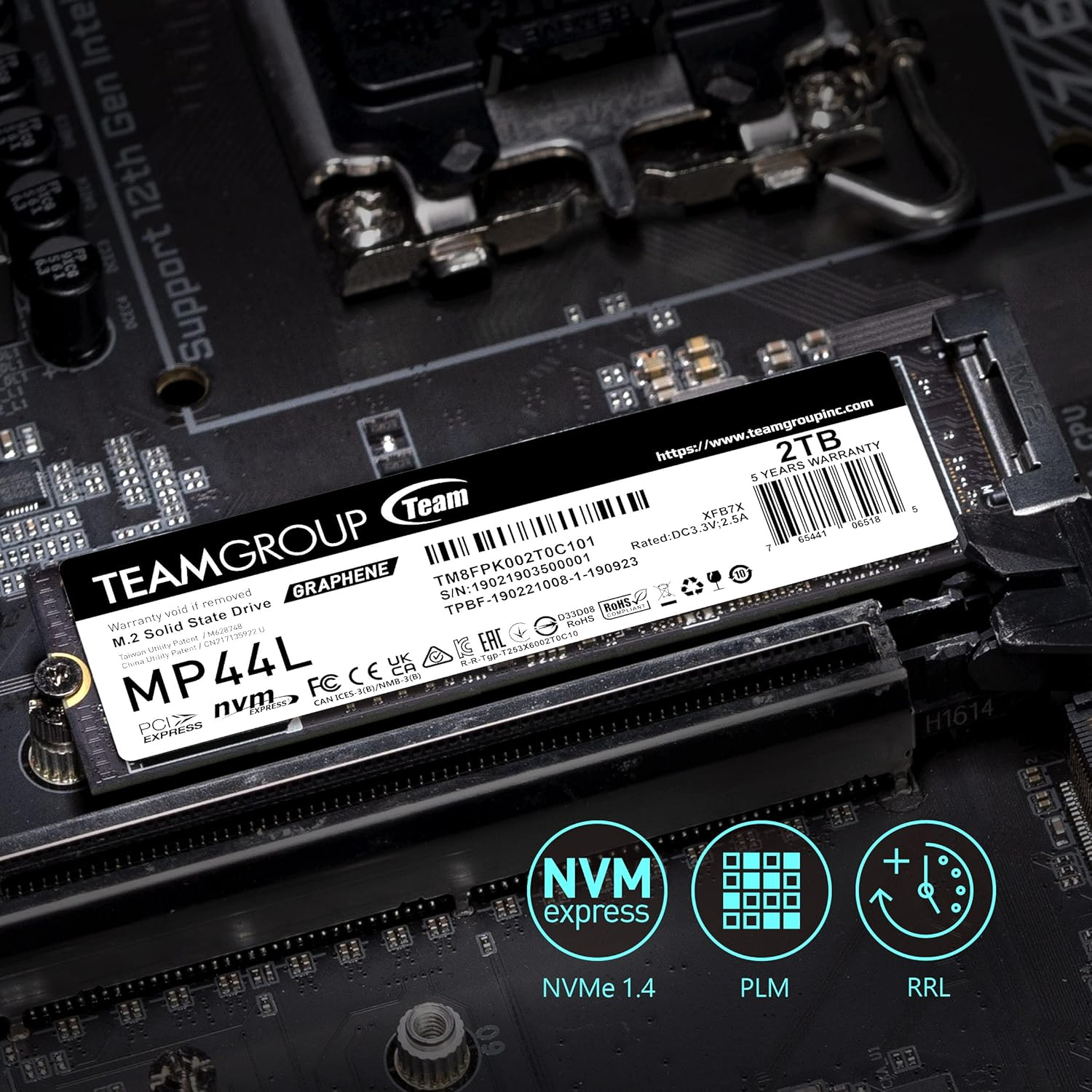 Team MP44L 1TB Gen4x4 5000/4500MB/s NVMe PCIe M.2 SSD Disk