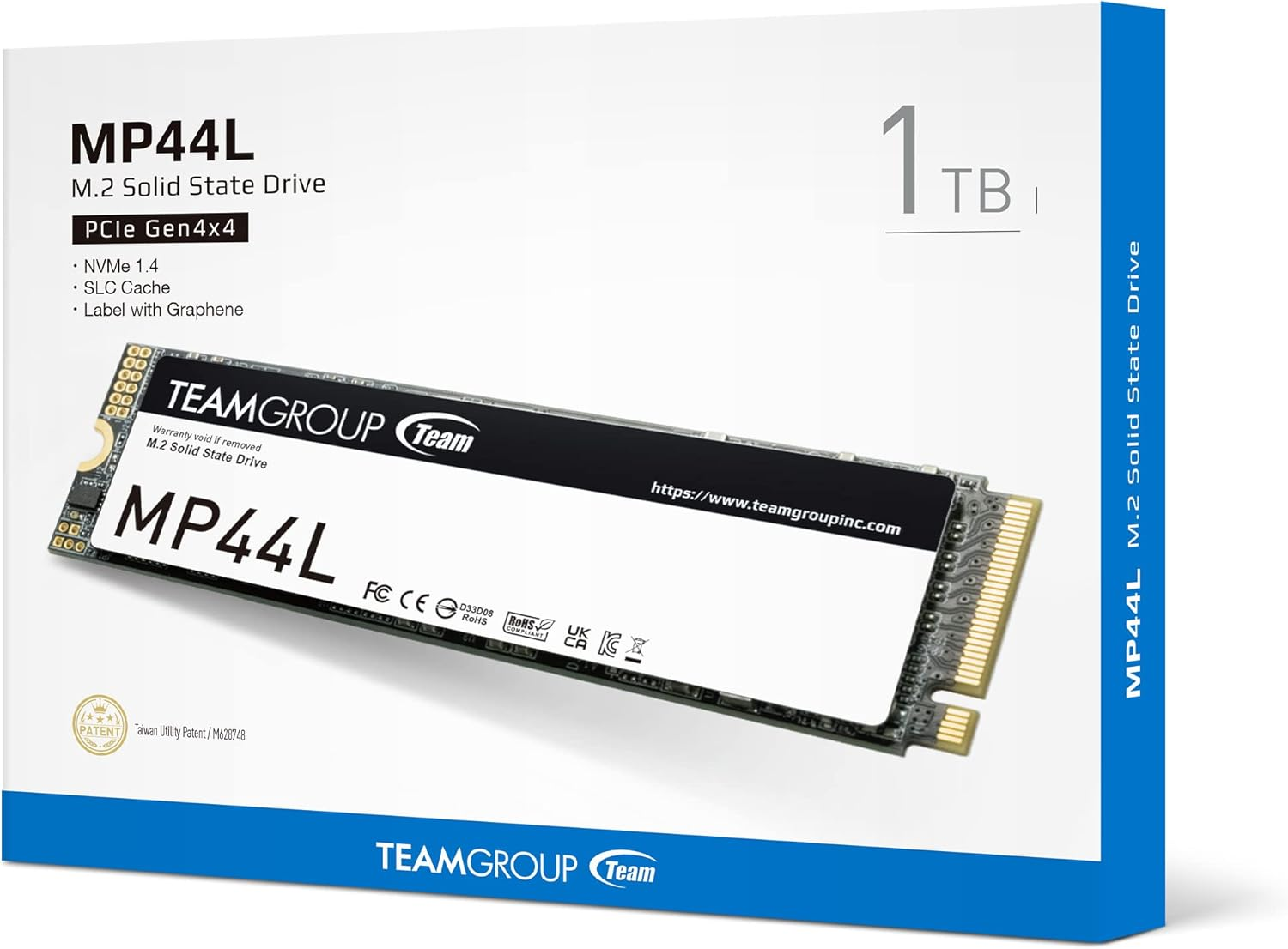Team MP44L 1TB Gen4x4 5000/4500MB/s NVMe PCIe M.2 SSD Disk