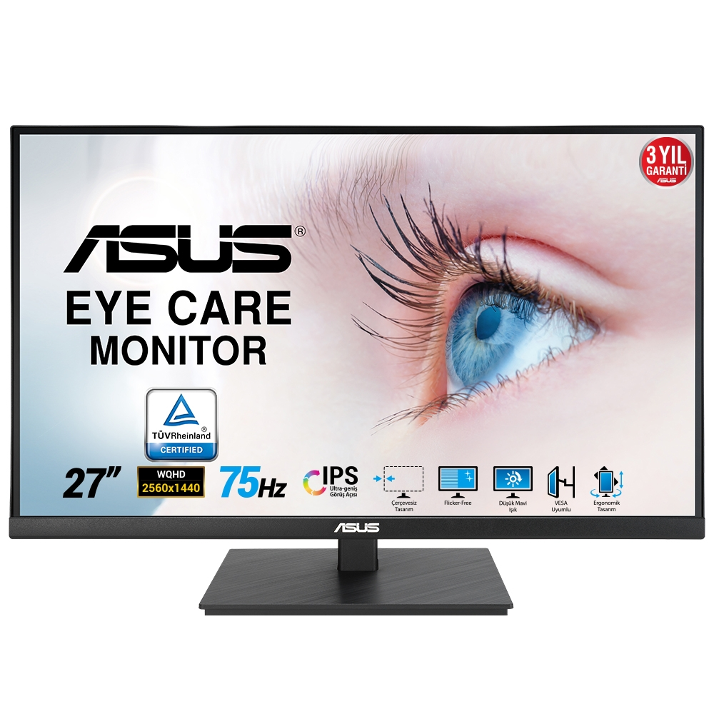 ASUS VA27AQSB 27″ IPS WQHD Monitör