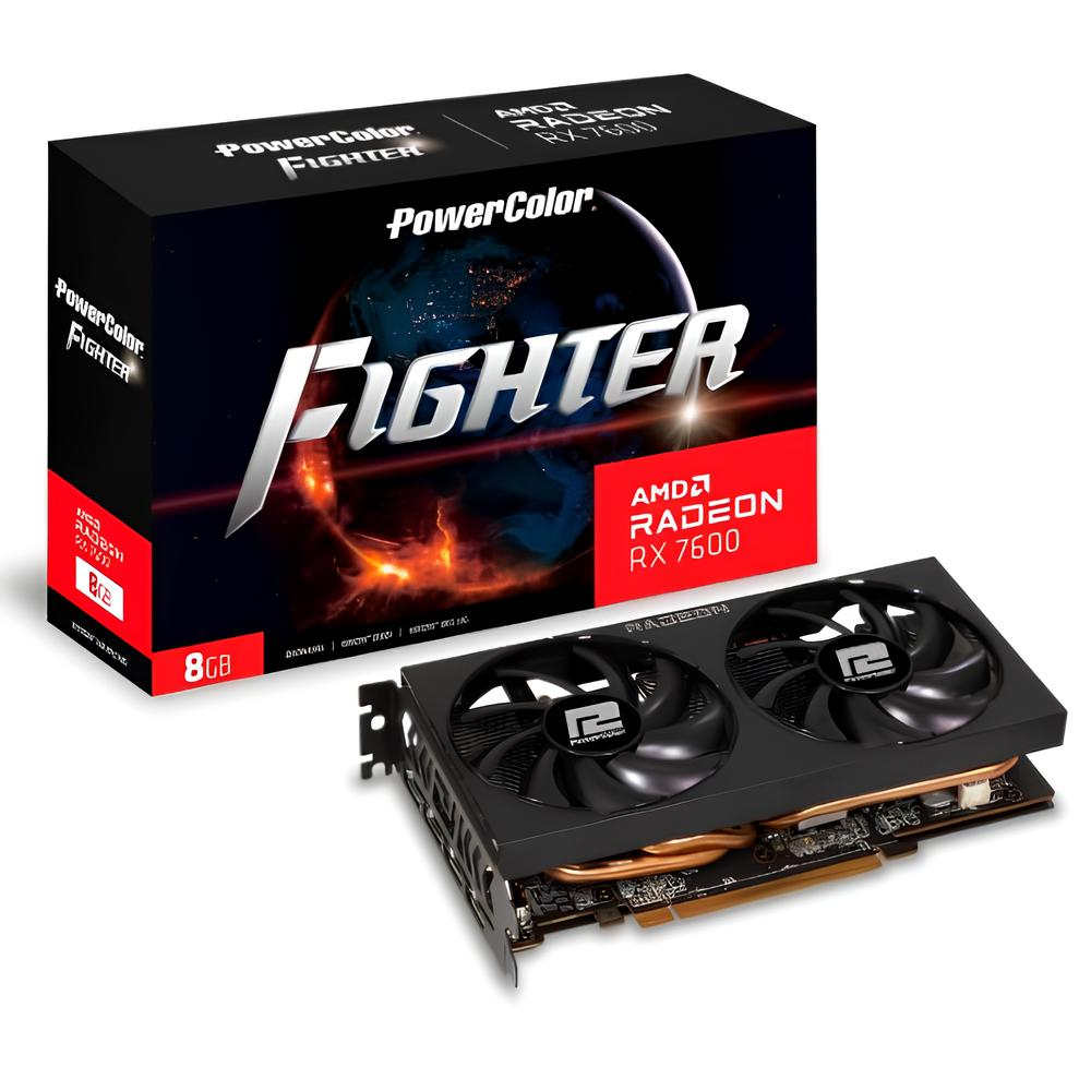 POWERCOLOR FIGHTER RX 7600 8GB GDDR6 128Bit DX12 Gaming (Oyuncu) Ekran Kartı