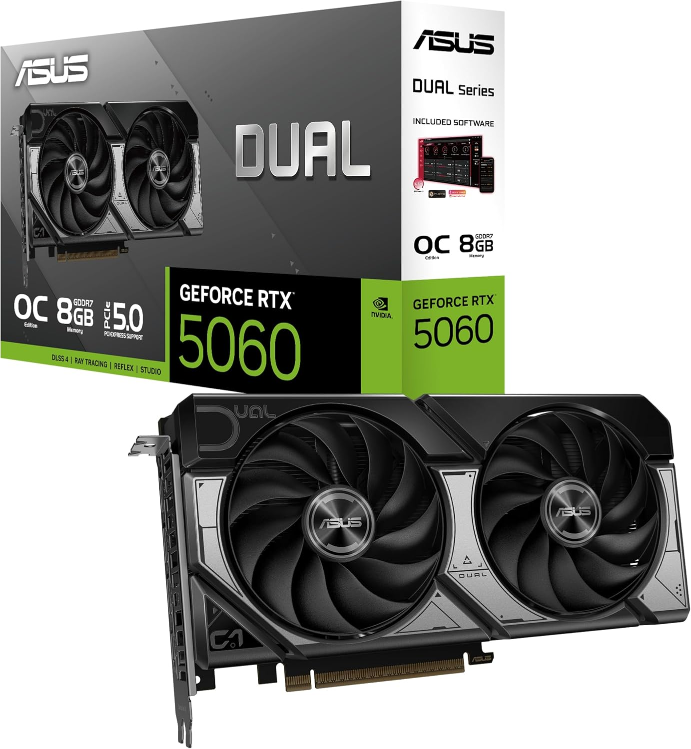 ASUS Dual GeForce RTX 5060 OC 8G DUAL-RTX5060-O8G-GAMING GDDR7 128Bit Gaming (Oyuncu) Ekran Kartı