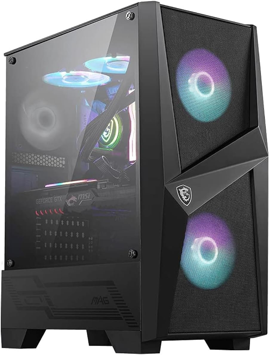 MSI MAG Forge 100R USB 3.2 Temperli Cam 2xARGB Fan 1x120mm Fan ATX Mid-Tower Gaming (Oyuncu) Kasa