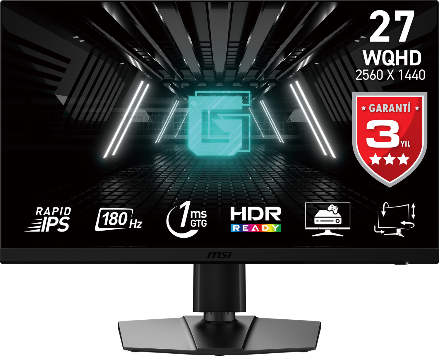 MSI G272QPF E2 27″ 180Hz 1ms WQHD Rapid IPS Gaming Monitör  